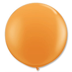 Большой шар 90 см, Оранжевые, на атласной ленте