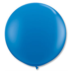 Большой шар 90 см, Темно-синий, на атласной ленте