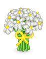 Цветы из шаров "Белые ромашки"