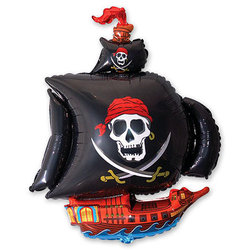 Шар-фигура "Корабль пиратский черный"