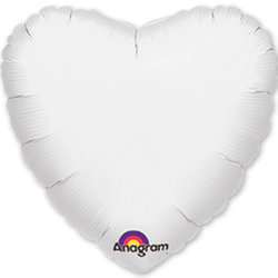 Шар-сердце "Белый" 46 см