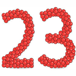 Цифры из шаров "23". Цена за 2 цифры